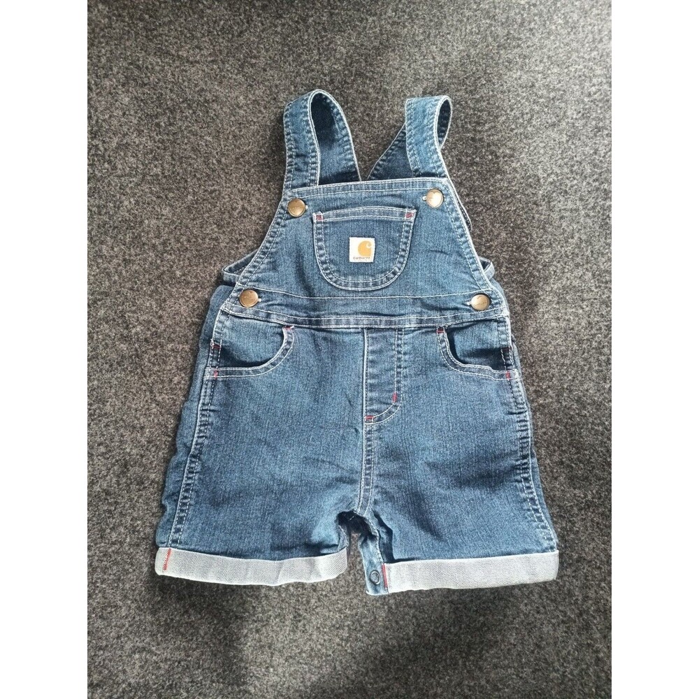 Carhartt Infant Denim Bib Shortalls, Size 12 Months